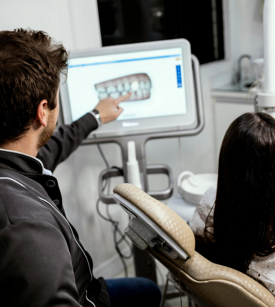Dentist explaining